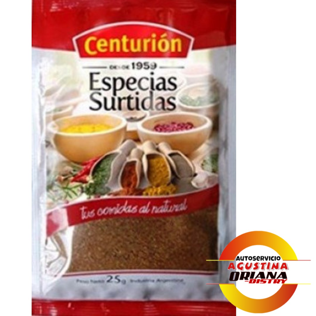 CONDIMENTO ESPECIAS SURTIDAS  25 CENTURION