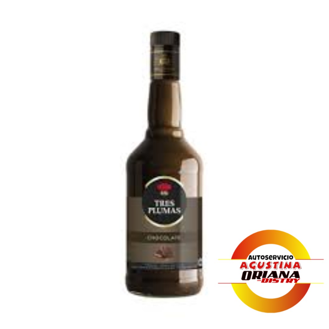 LICOR TRES PLUMAS 700CC - CHOCOLATE