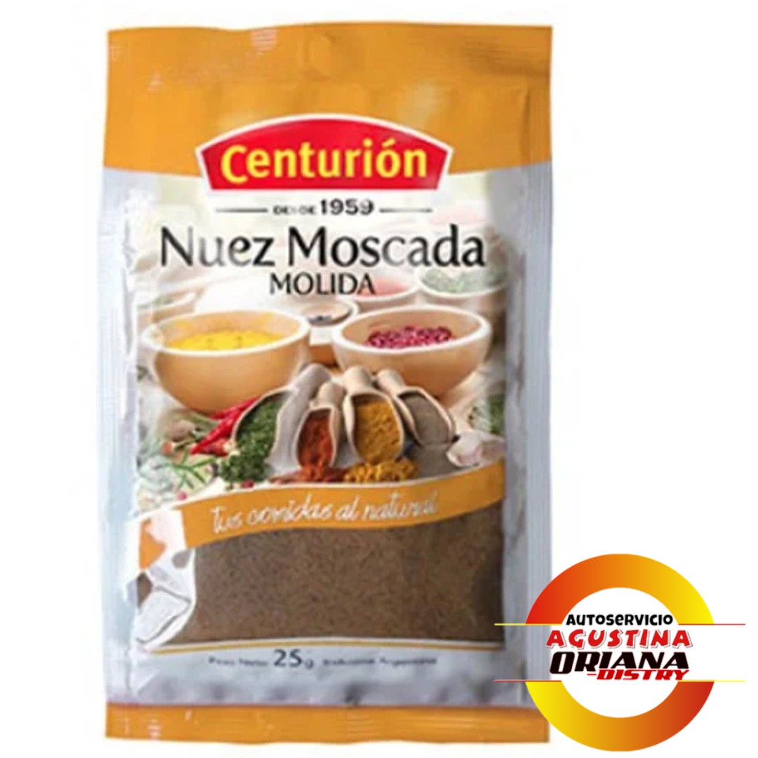 CONDIMENTO NUEZ MOSCADA 25G CENTURION