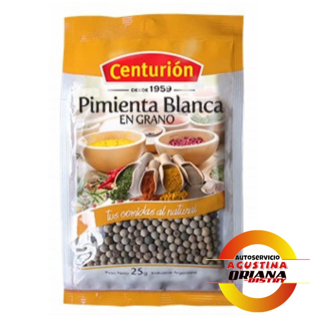 CONDIMENTO PIMIENTA GRANO BLANCA CENTURION