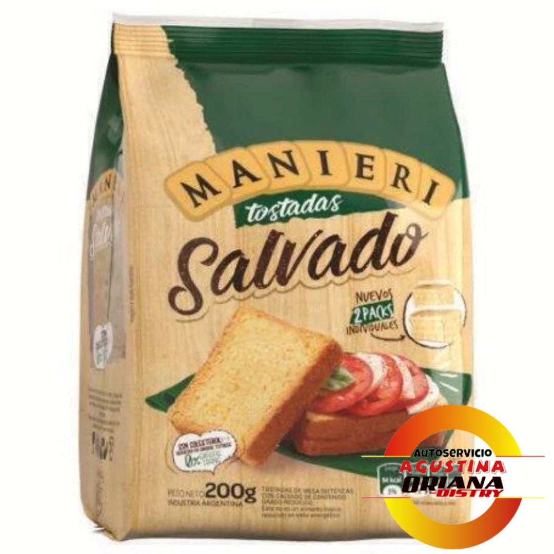 GALLETITAS TOSTADAS MANIERI 200G SALVADO