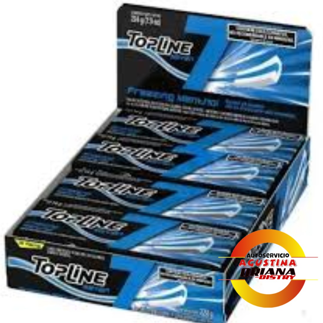 TOP LINE SEVEN CHICLE - MENTHOL - AZUL