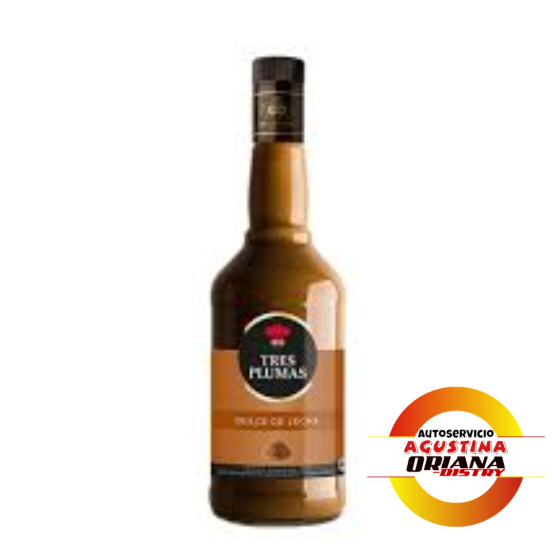 LICOR TRES PLUMAS 700CC - DULCE DE LECHE