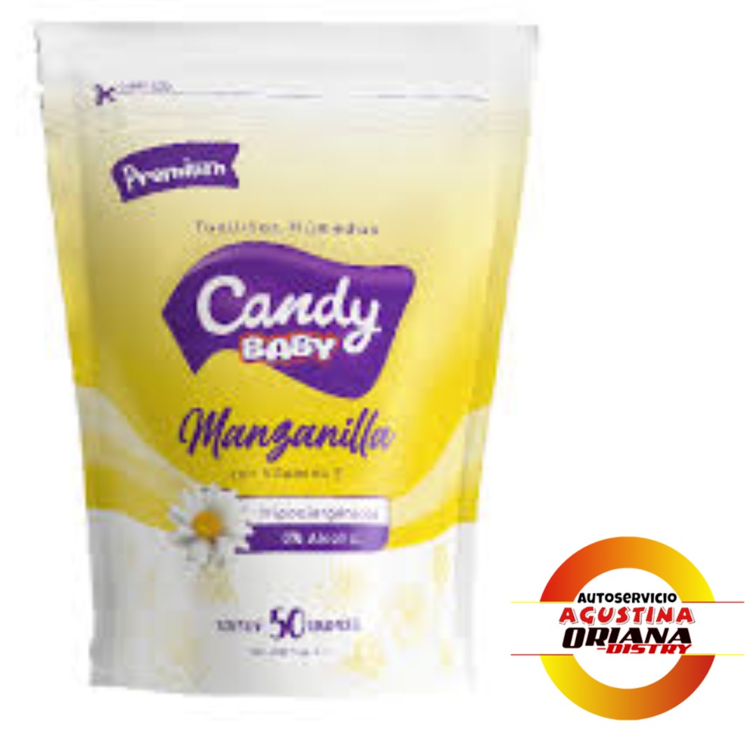TOALLITAS HUMEDAS CANDY X50 MANZANILLA