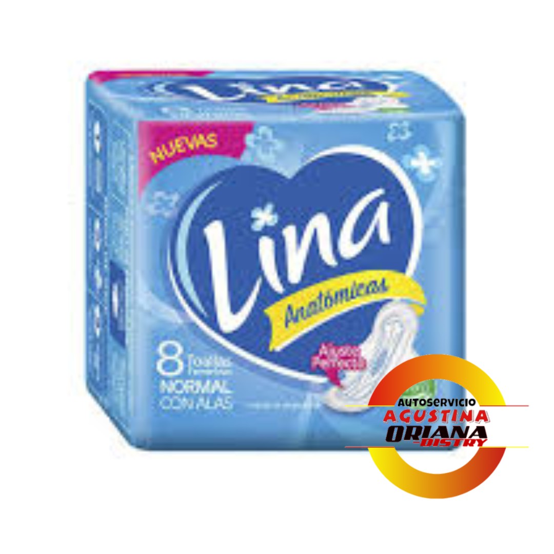 TOALLAS LINA NORMAL C/ALAS X 8 CELESTE