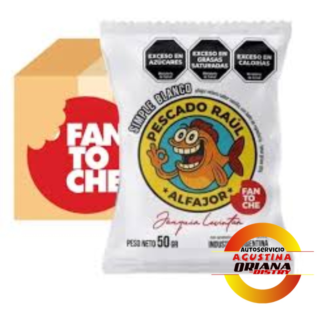 ALFAJOR FANTOCHE PESCADO RAÙL 50G  BLANCO