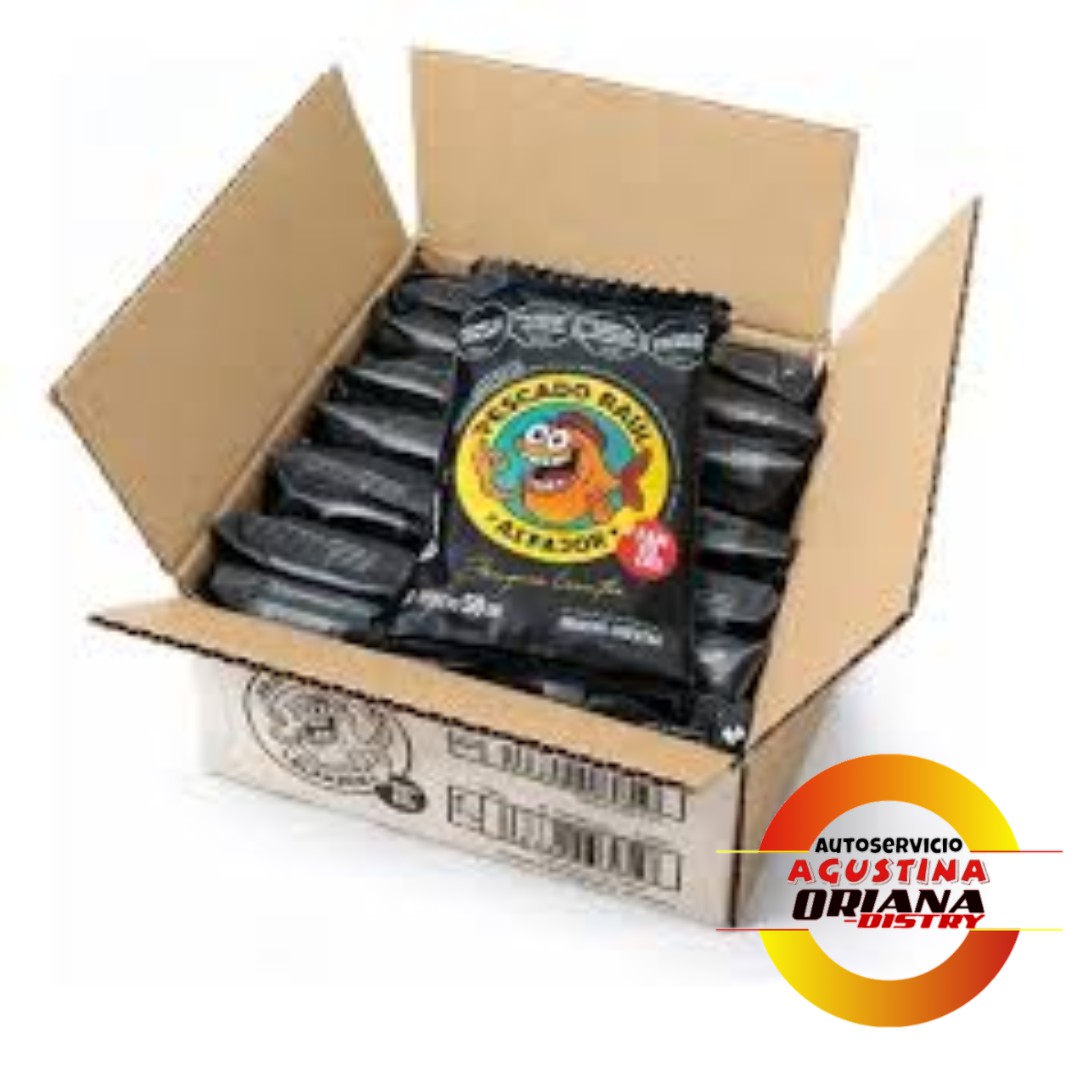 ALFAJOR FANTOCHE PESCADO RAÙL 50G NEGRO X CAJA