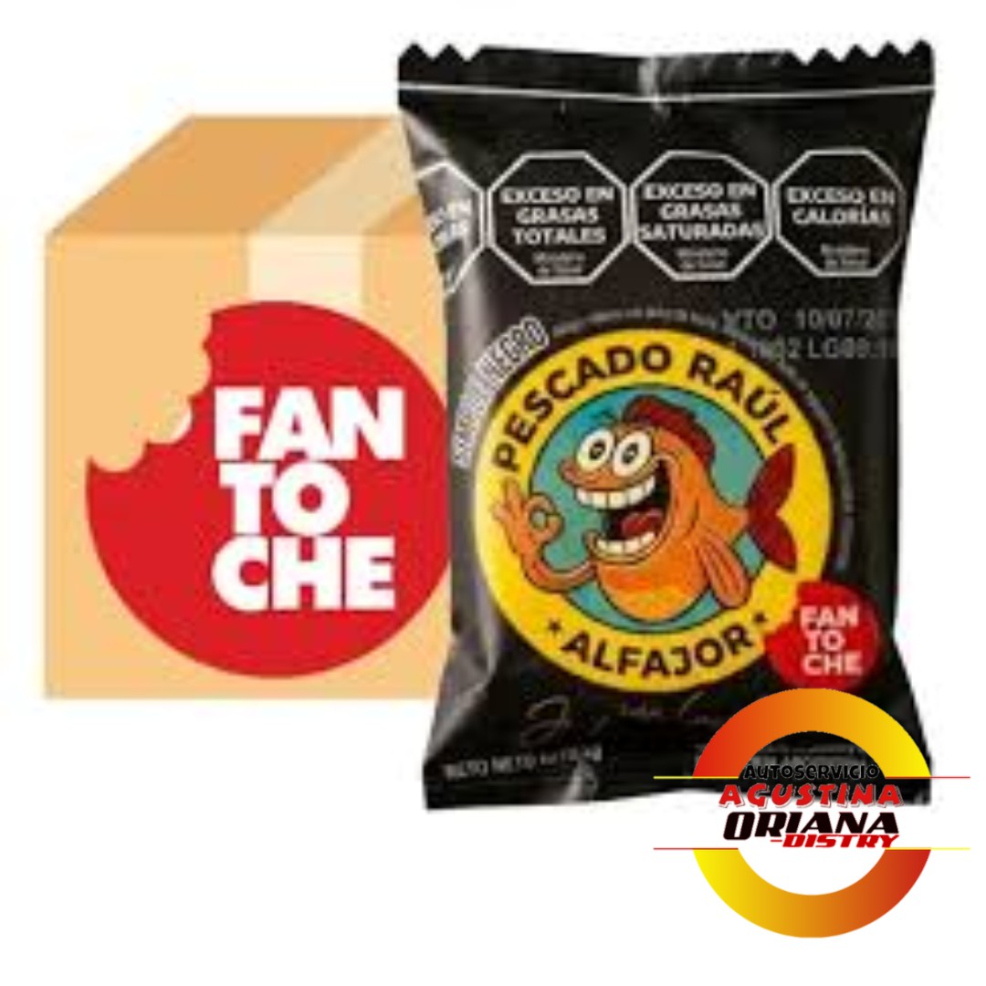 ALFAJOR FANTOCHE PESCADO RAÙL 50G NEGRO