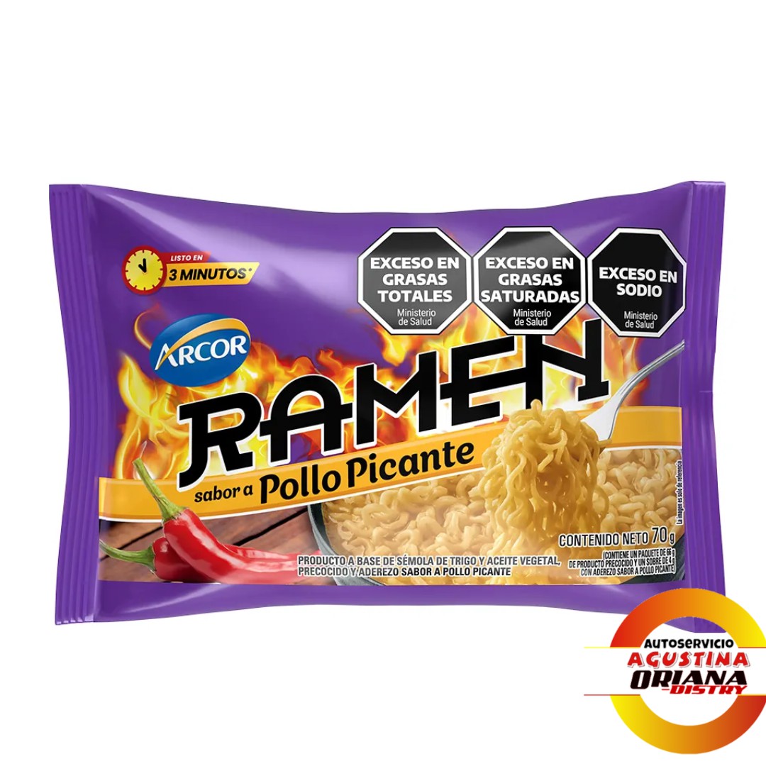 RAMEN ARCOR POLLO 70G   PICANTE