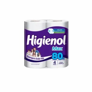 PAPEL X4 80MT HIGIENOL