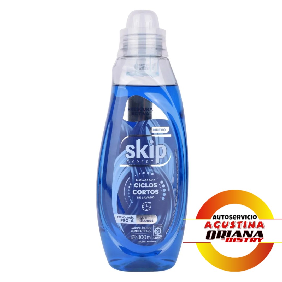 JABON LIQUIDO 800ML SKYP CICLOS CORTOS AZUL