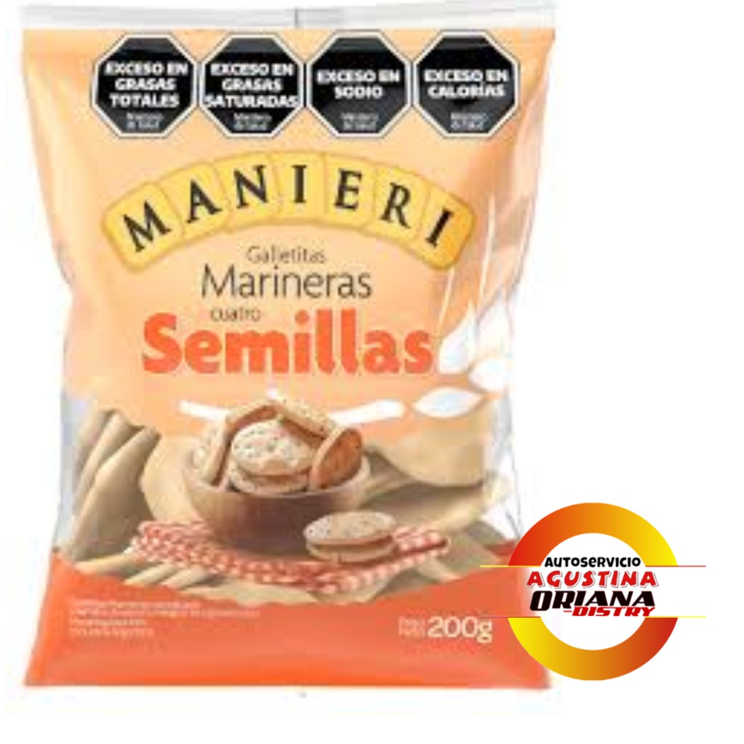 GALLETITAS MARINERAS MANIERI 200G SEMILLAS