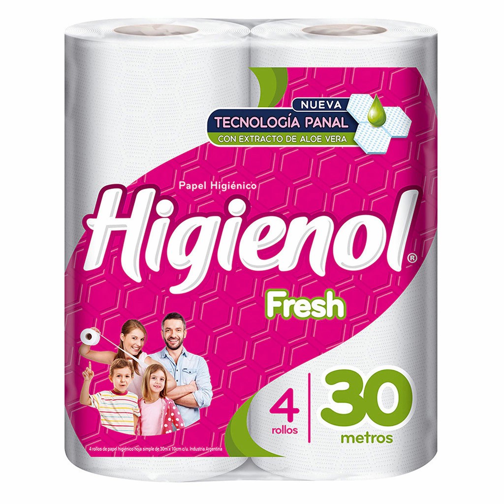 PAPEL X4 HIGIENOL FRESH 30M