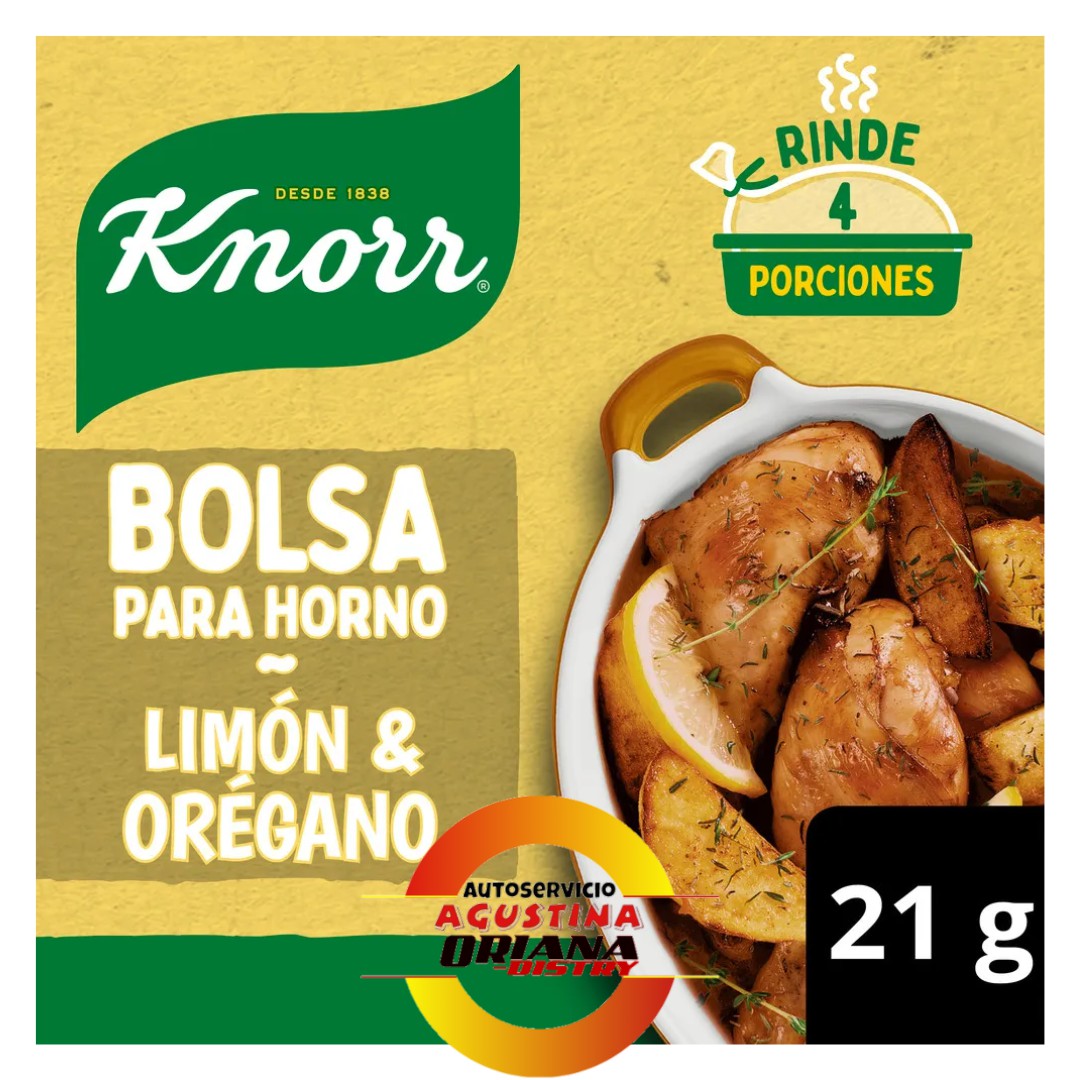 KNORR BOLSA HORNO LIMON & OREGANO