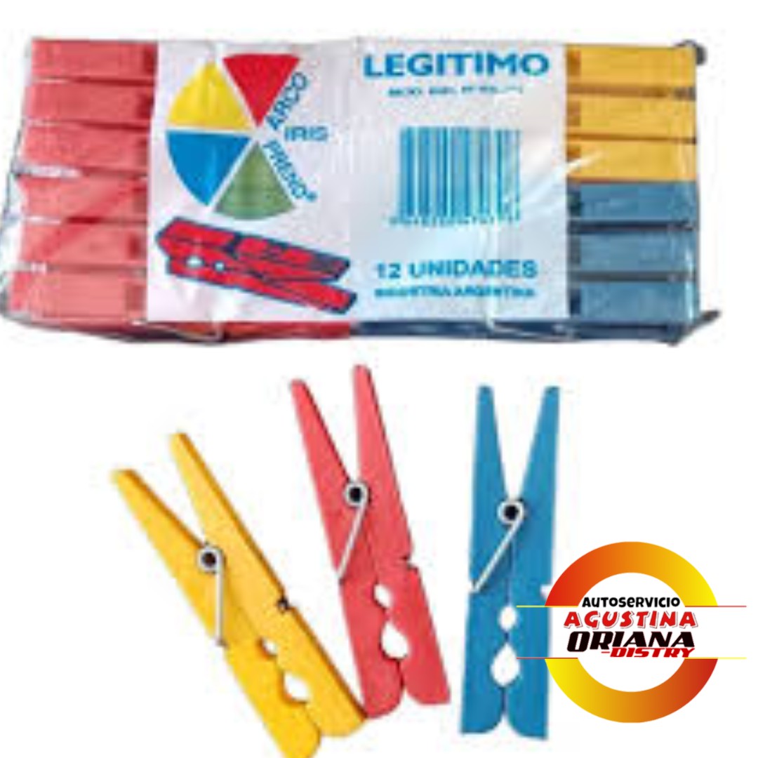 BROCHES PLASTICO ARCO IRIS
