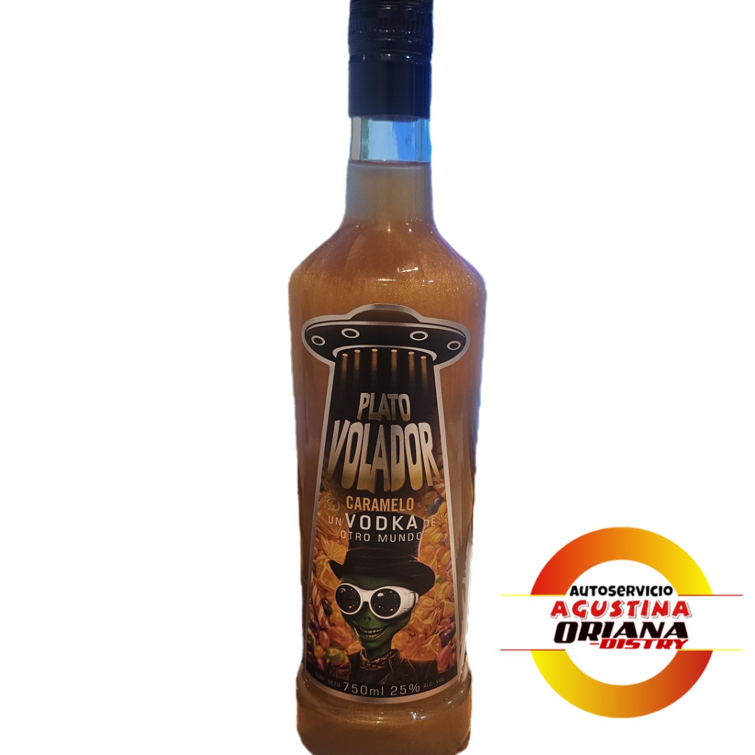 VODKA PLATO VOLADOR CARAMELO