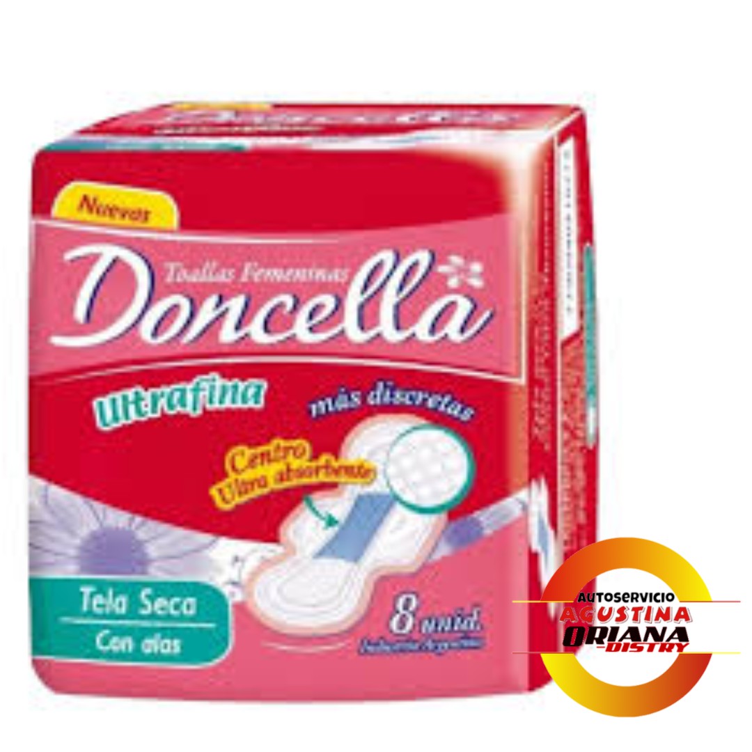 TOALLAS DONCELLA X8ULTRAFINA ROJA