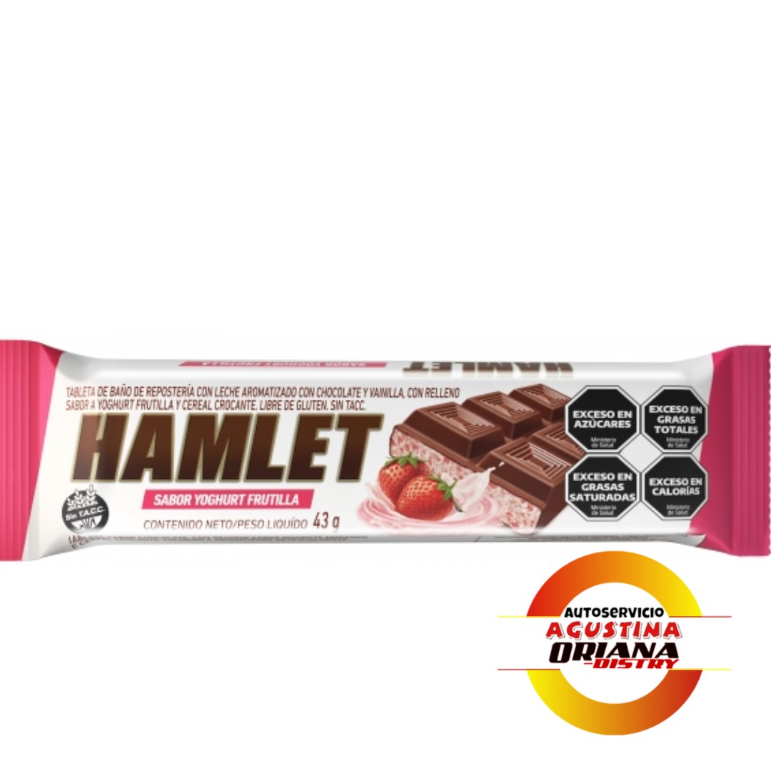 CHOCOLATE HAMLET 45G YOGURT FRUTILLA