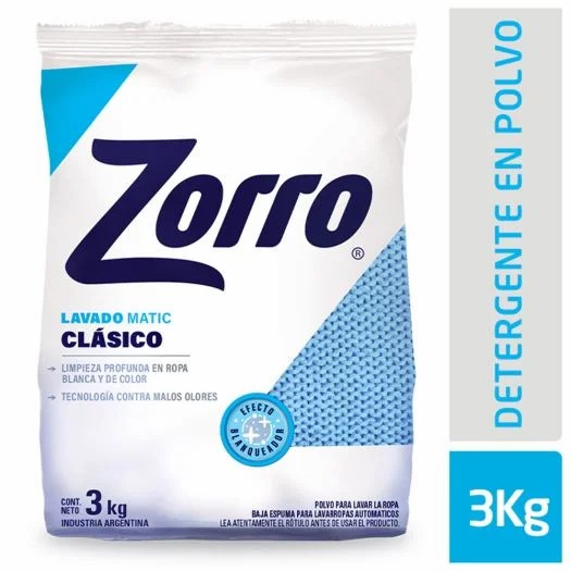 JABON POLVO 3K ZORRO MATIC