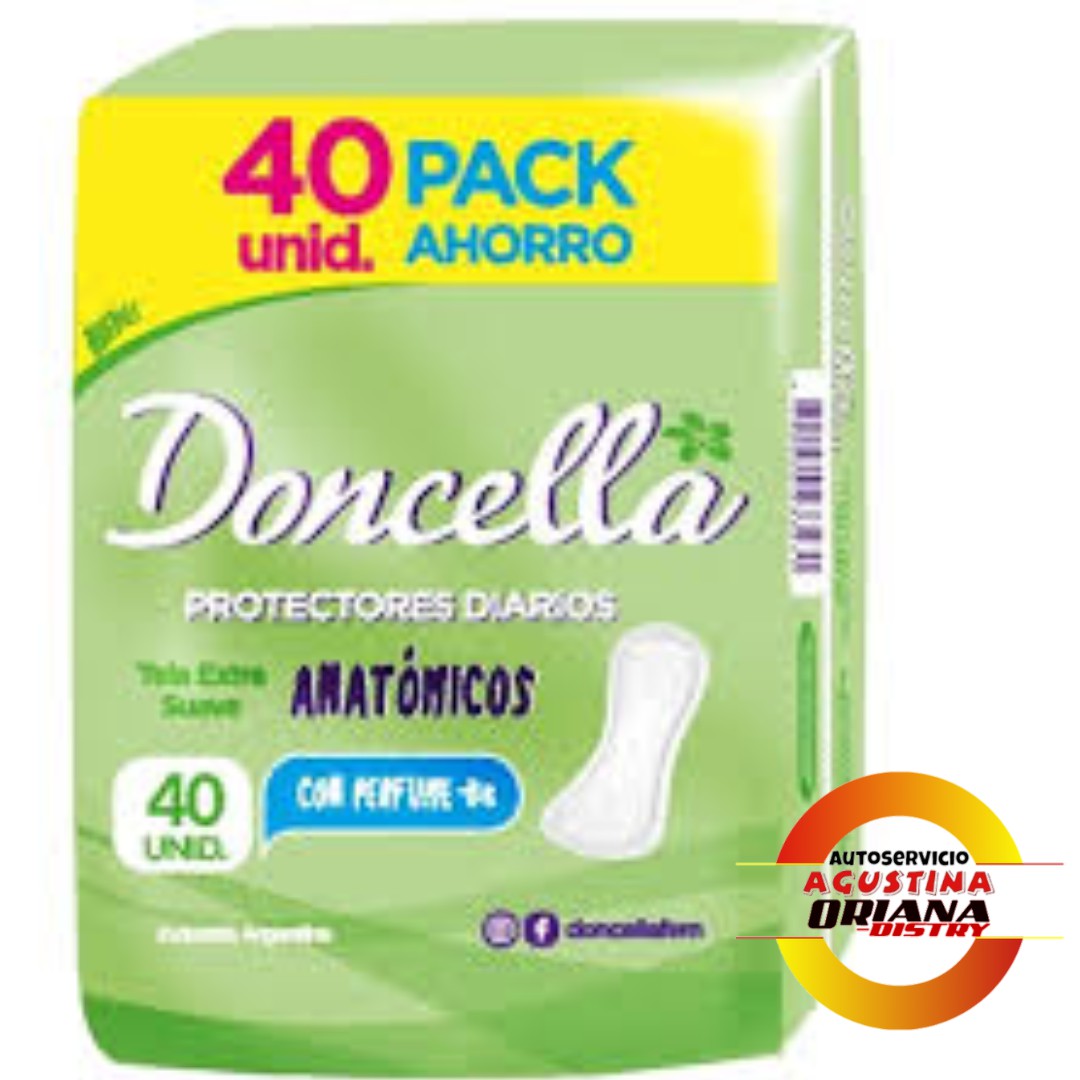 PROTECTORES DONCELLA X 40 ANATOMICO VERDE