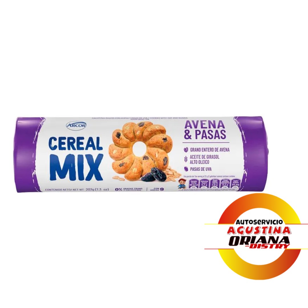GALLETITAS 207G CEREAL MIX AVENA Y PASAS