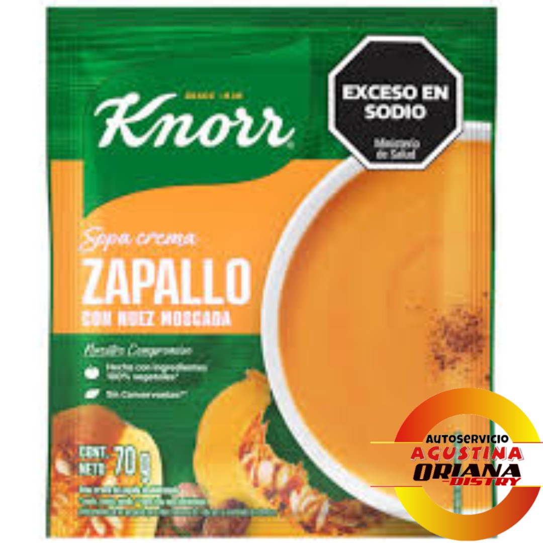 KNORR SOPA CREMA ZAPALLO CON NUEZ MOSCADA
