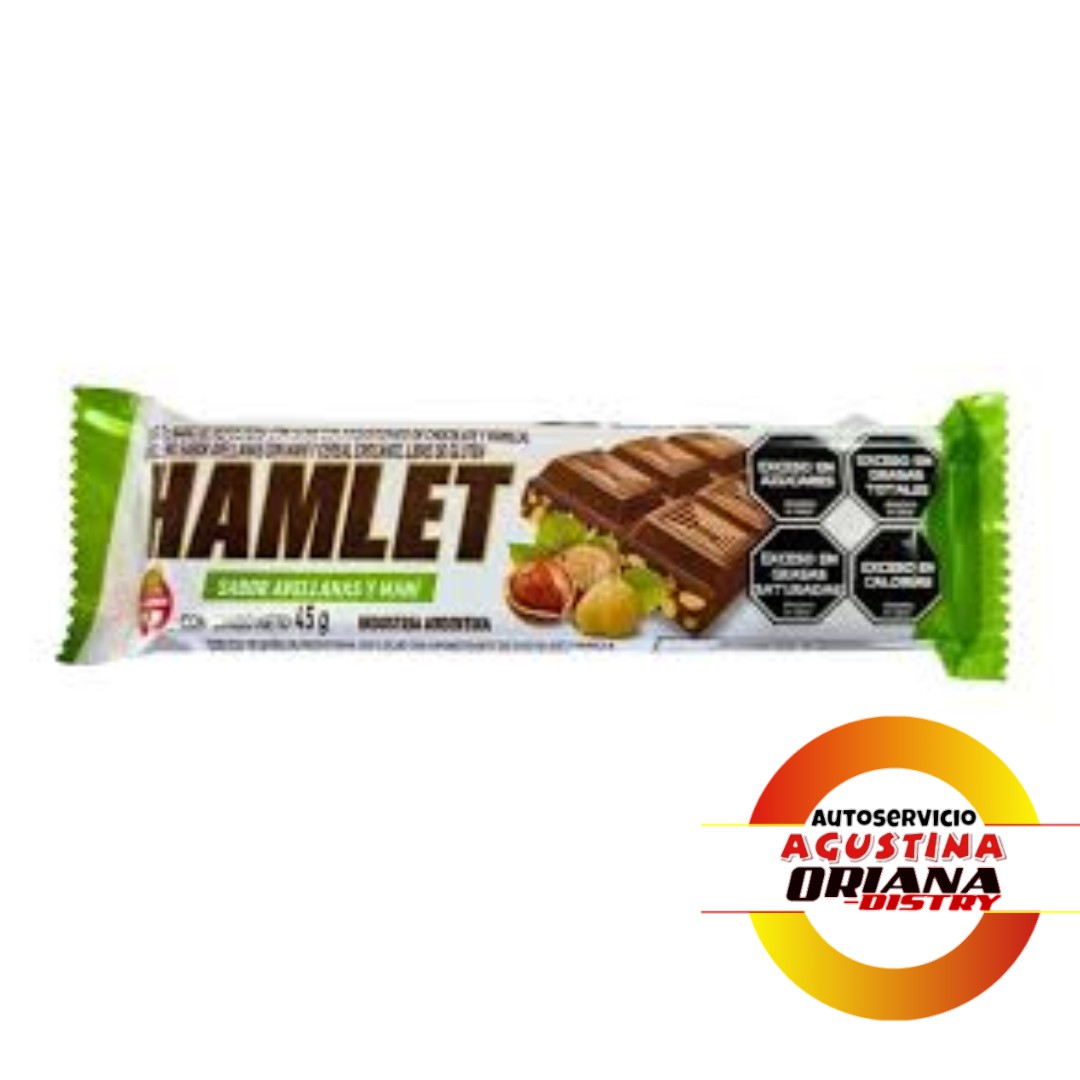 CHOCOLATE HAMLET 45G AVELLANAS Y MANÌ