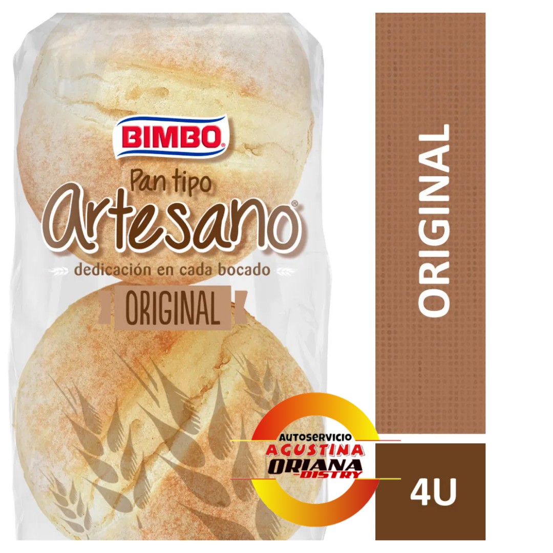PAN DE HAMBURGUESA BIMBO ARTESANO - ORIGINAL          **