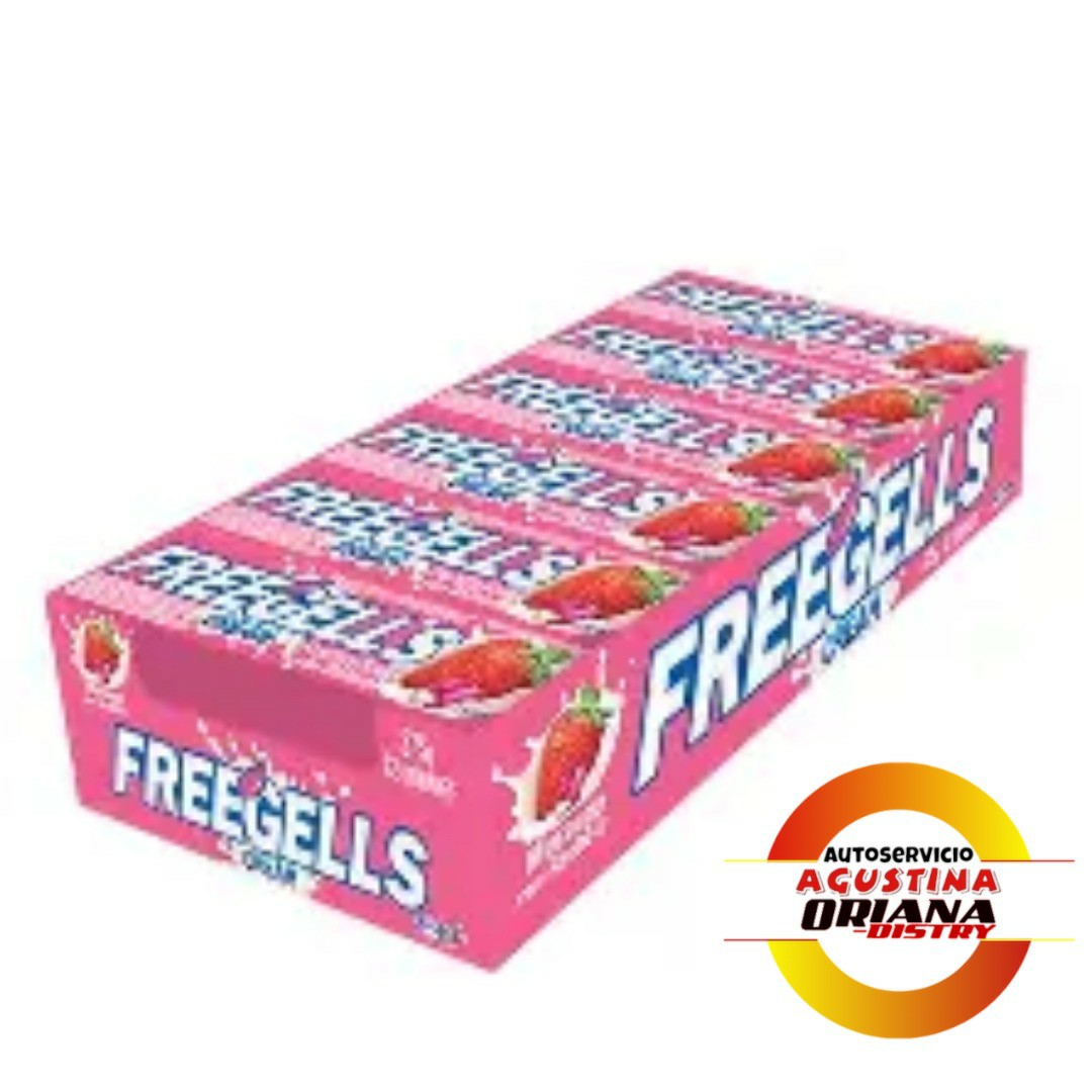 PASTILLAS FREEGELLS 36X12 FRUTILLA CREAM