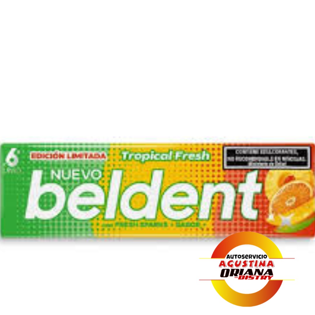 CHICLE BELDENT 20X10G TROPICAL FRESH