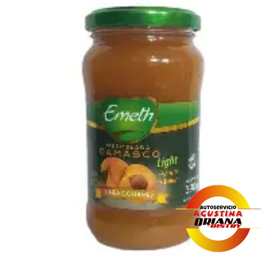 MERMELADA 500G LIGHT EMETH FRASCO DAMASCO