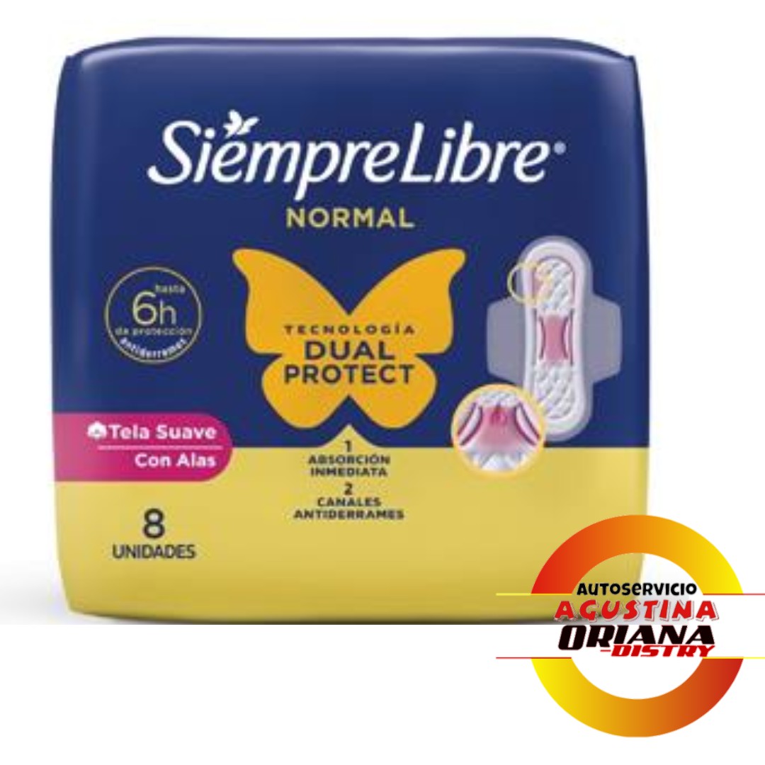 TOALLAS SIEMPRE LIBRE X8 DUAL PROTECT