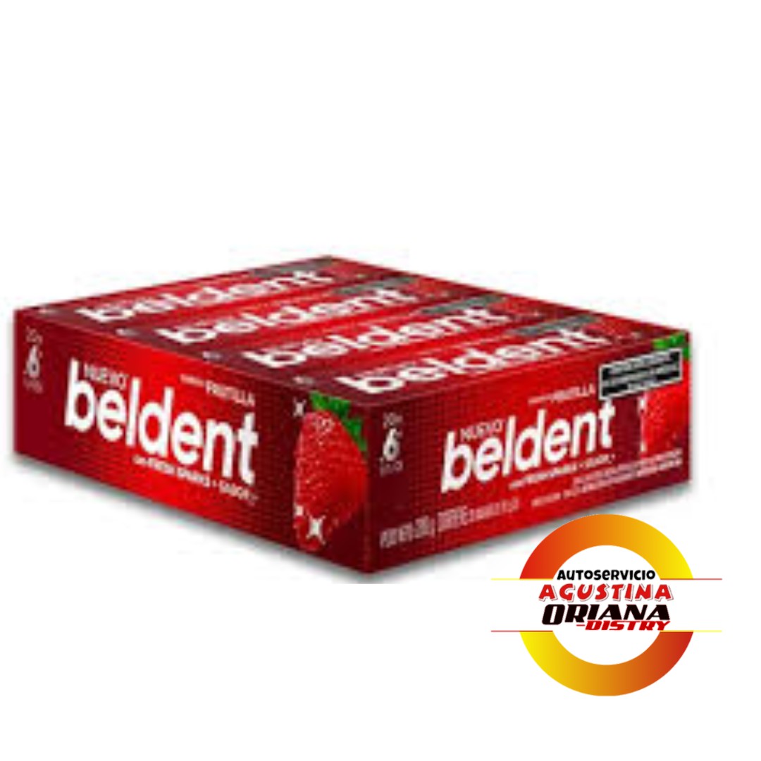 CHICLE BELDENT 20X10G FRUTILLA POP
