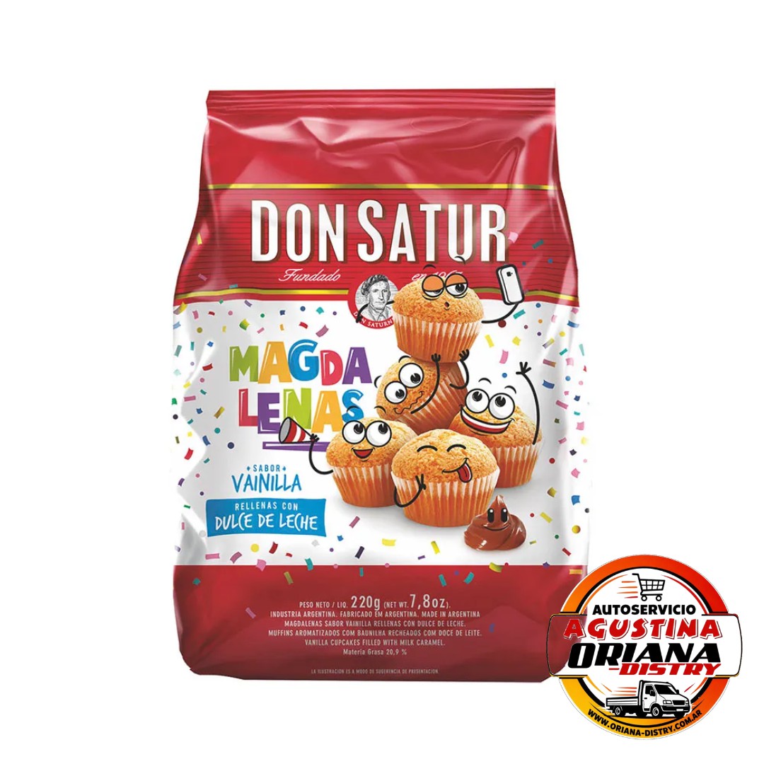 GALLETITAS MAGDALENAS DON SATUR 220G DULCE DE LECHE