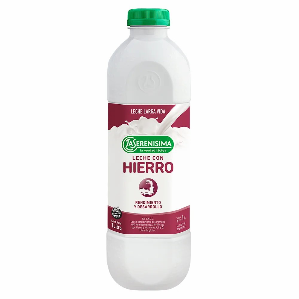 LECHE 1L BOTELLA HIERRO