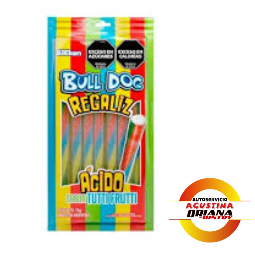 BULL DOG REGALIZ ACIDO TUTTI FRUTI  75G