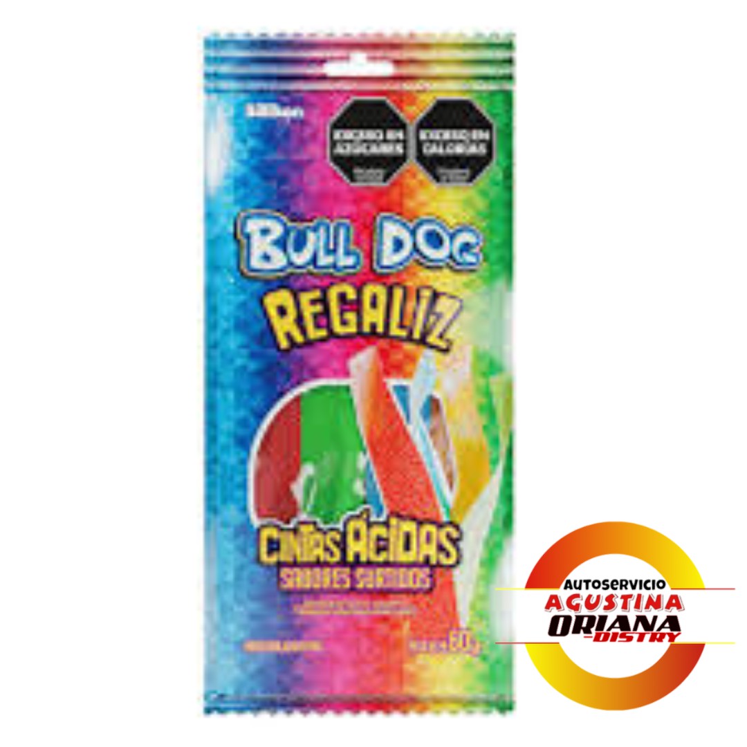 BULL DOG REGALIZ CINTAS ACIDAS SURTIDA  75G