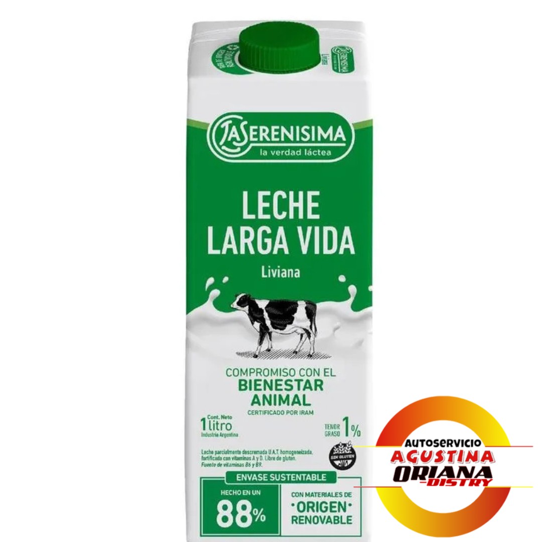 LECHE 1L SERENISIMA CAJA DESCREMADA