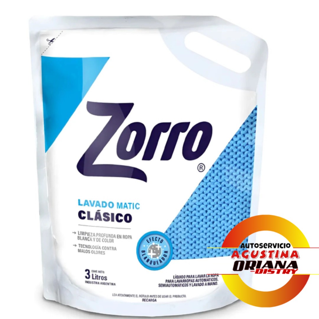 JABON LIQUIDO 3L ZORRO MATIC