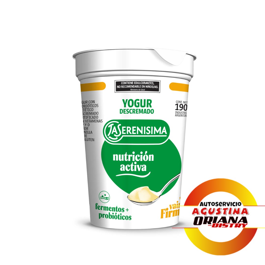 YOGUR SERENISIMA 190G FIRME DESCREMADO VAINILLA