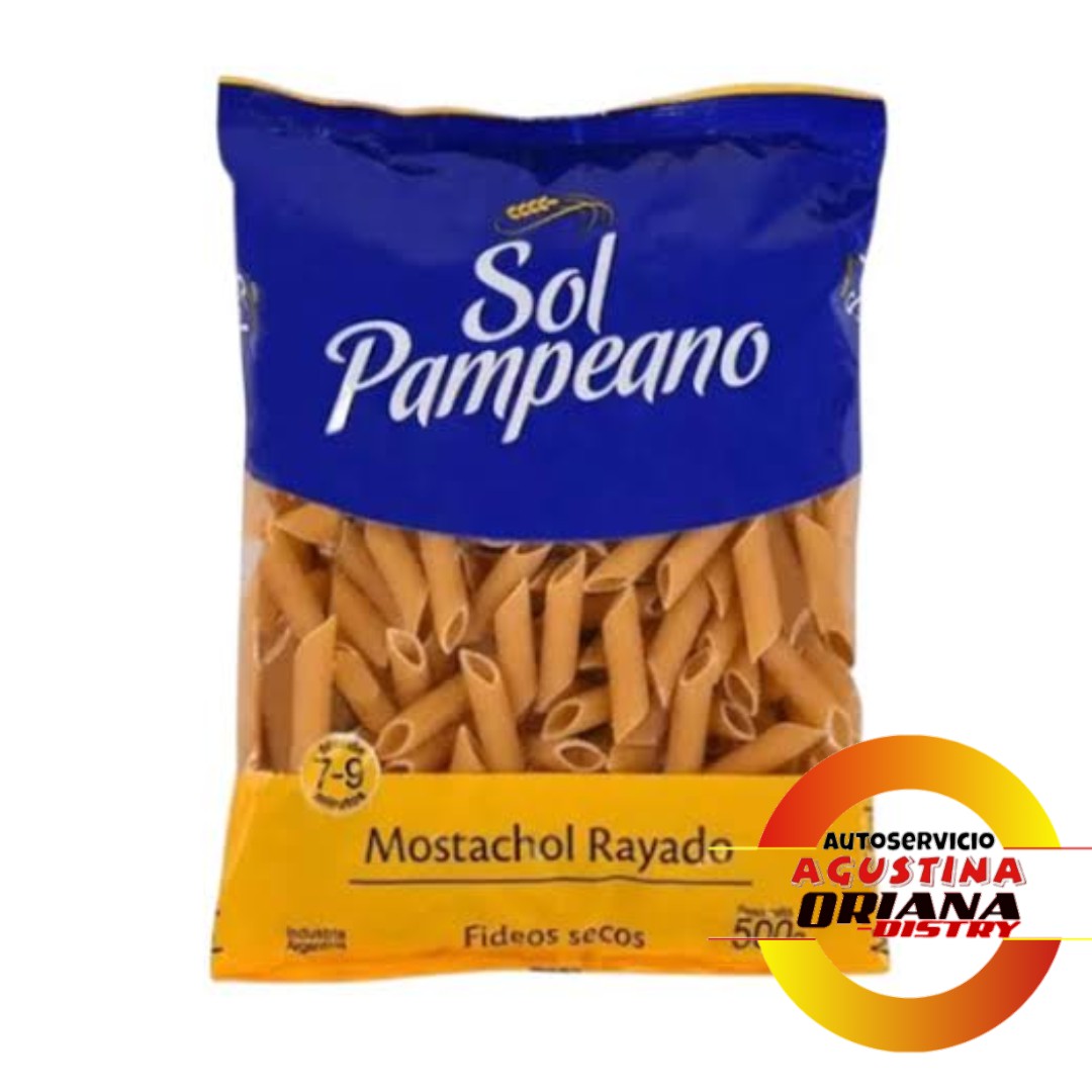 FIDEO SOL PAMPEANO 500G MOSTACHOL RAYADO