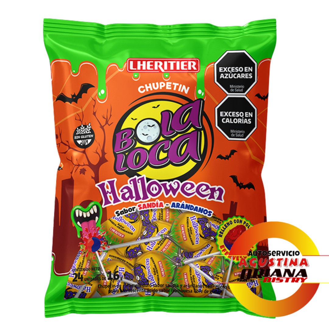 CHUPETINES BOLA LOCA HALLOWEEN