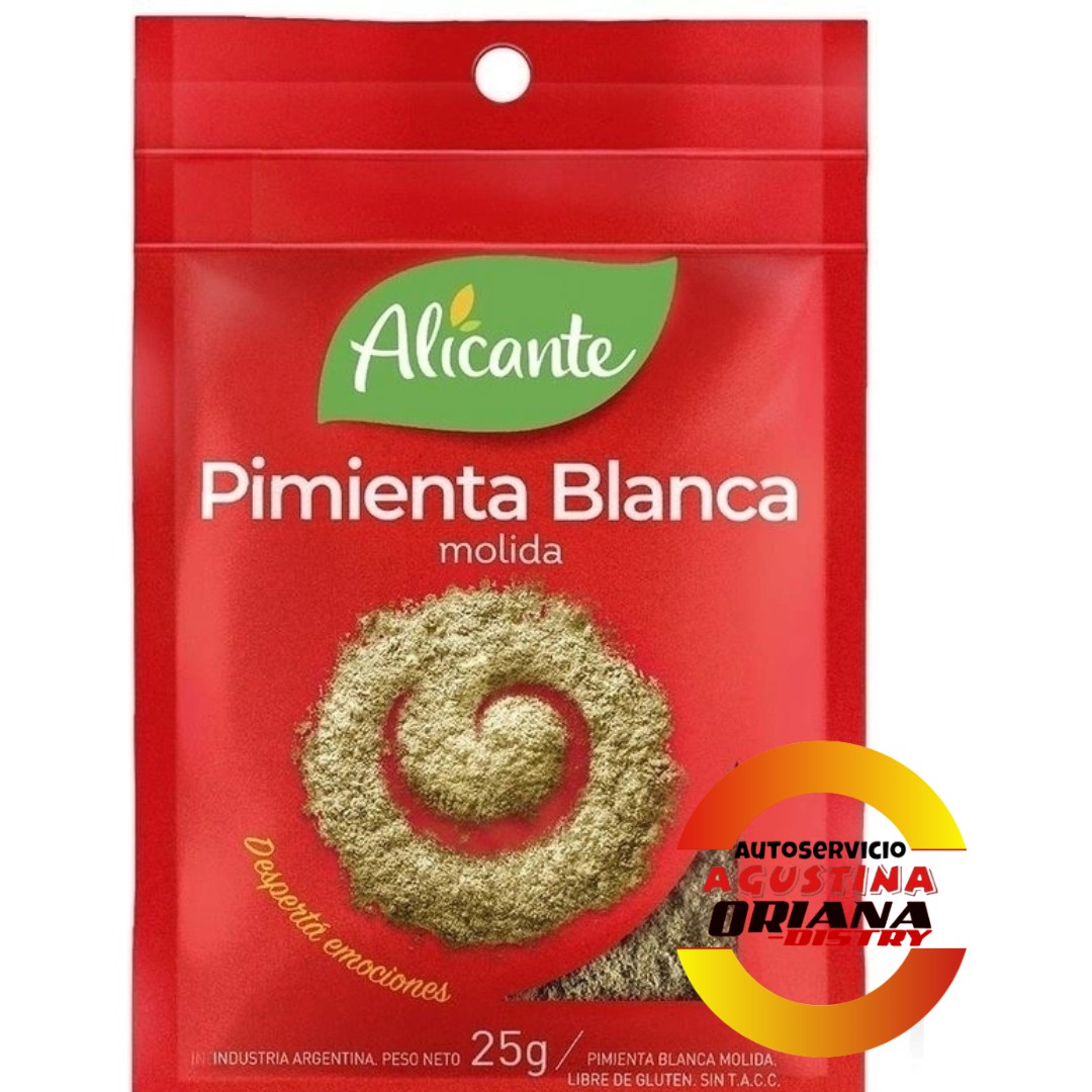 CONDIMENTO ALICANTE PIMIENTA BLANCA 25G
