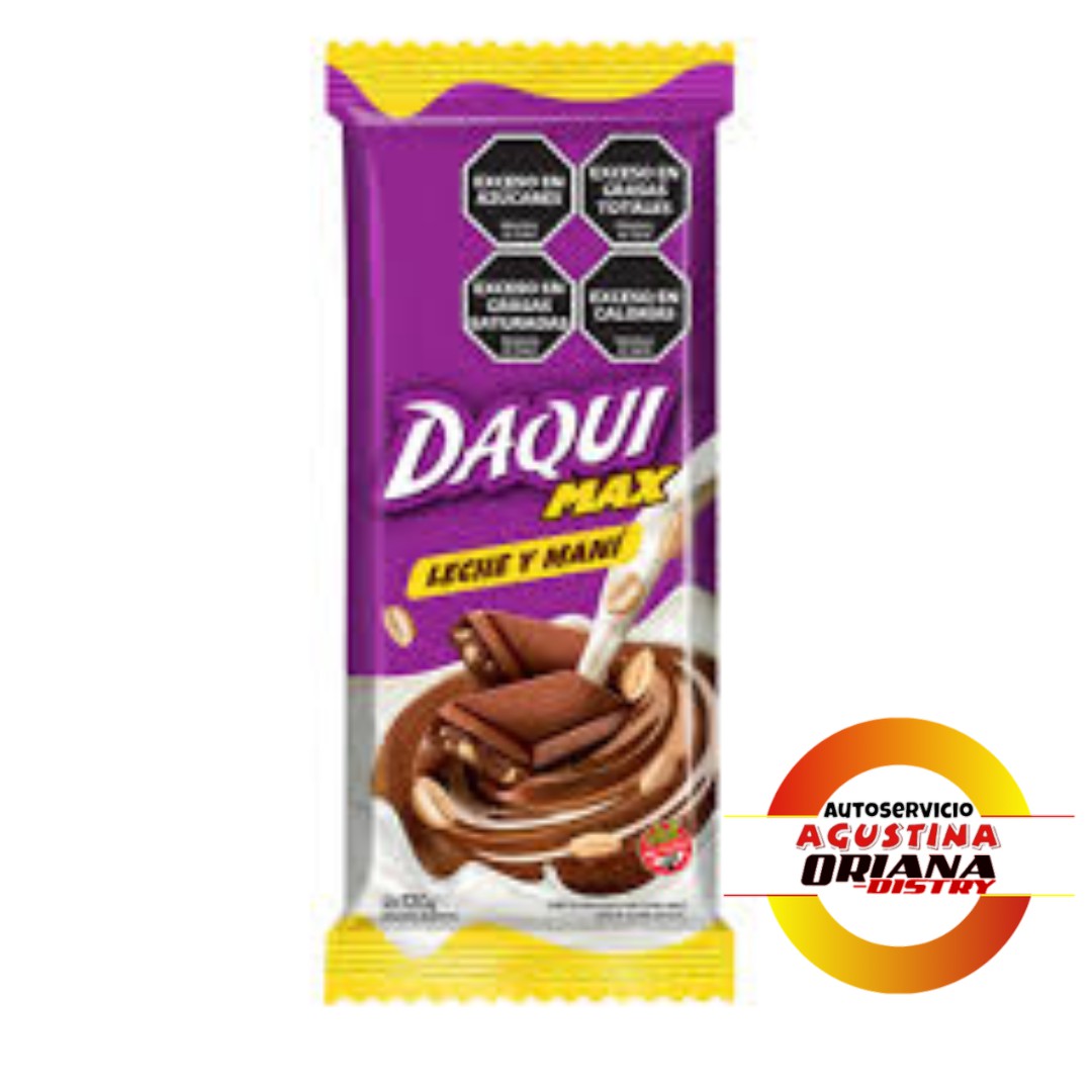 CHOCOLATE DAQUI MAX 120G LECHE Y MANI