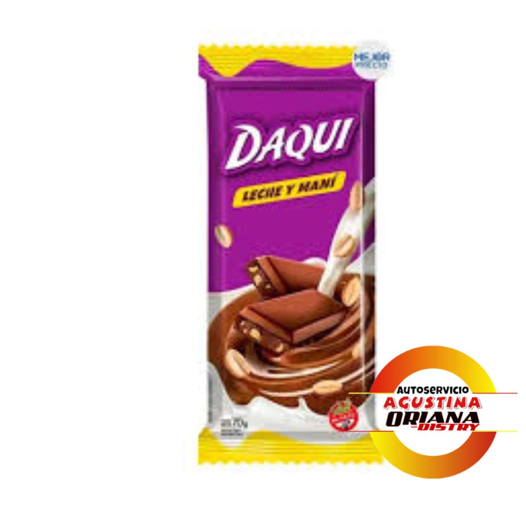 CHOCOLATE DAQUI 40G LECHE Y MANI