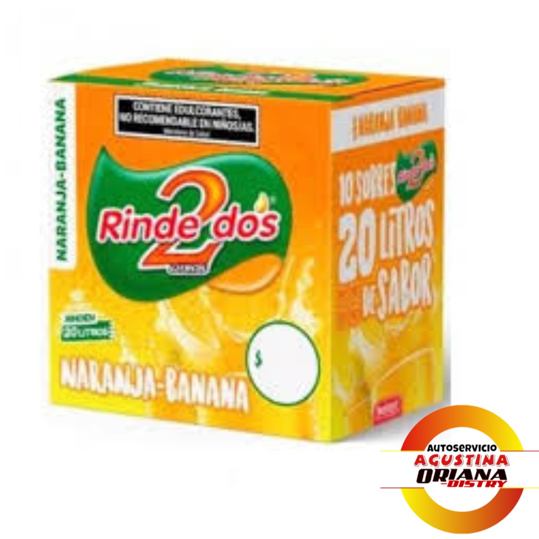JUGO RINDE DOS CAJA X10U NARANJA BANANA