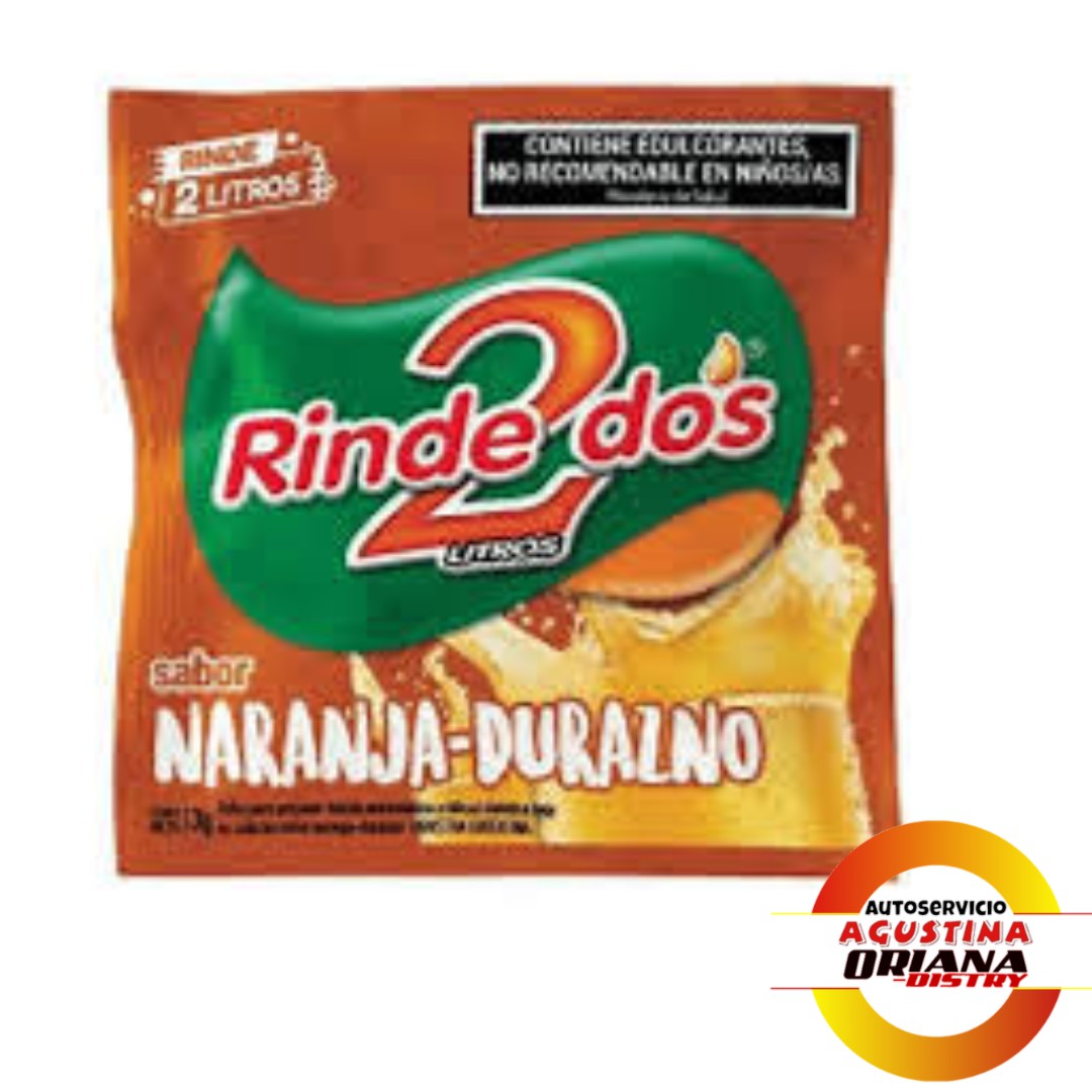 JUGO RINDE DOS CAJA X 10U NARANJA DURAZNO