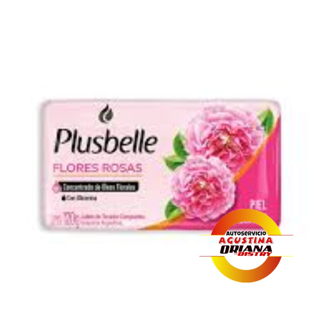 JABON TOCADOR  PLUSBELLE  120G FLORE ROSA