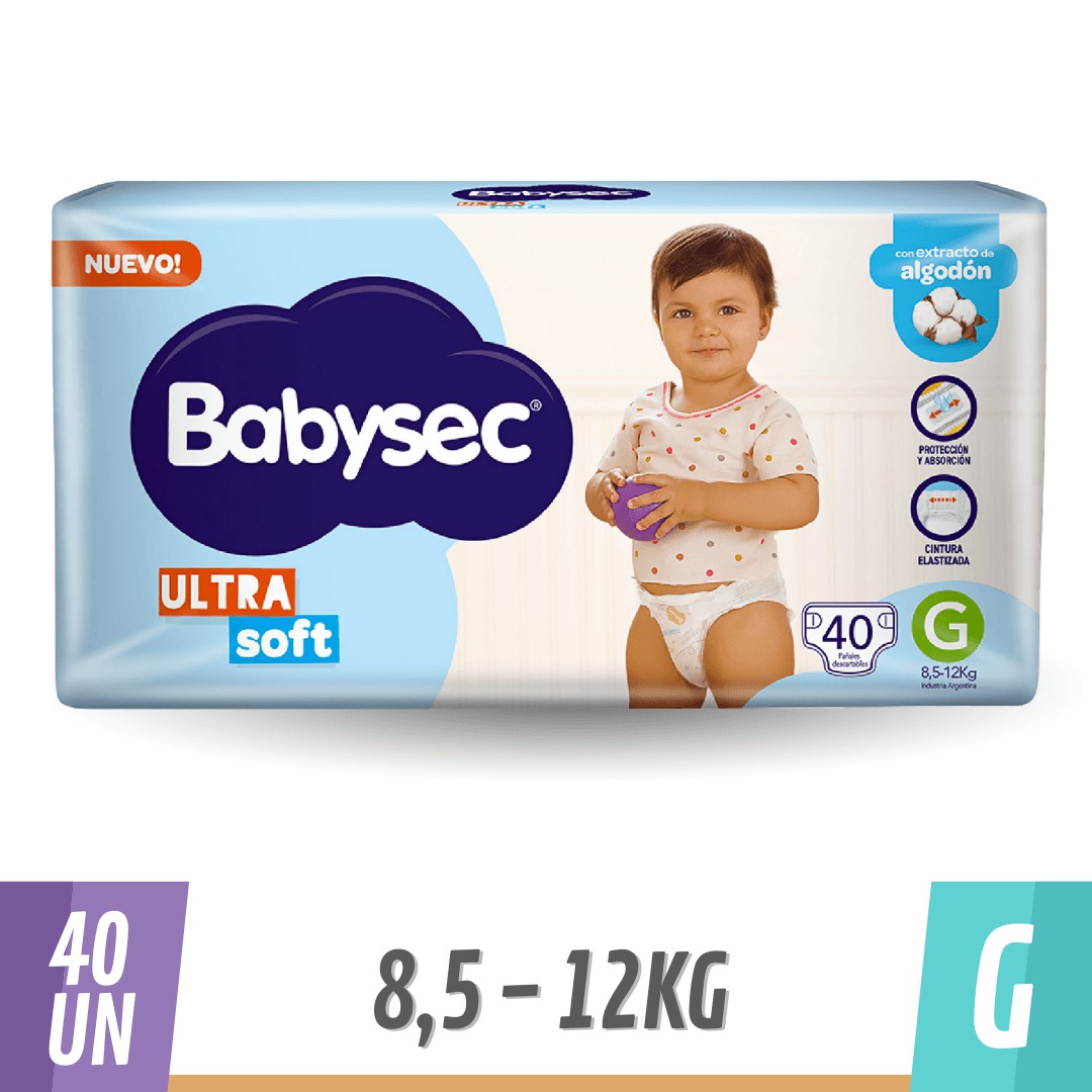 PAÑAL BABYSEC HIPER G  40UN
