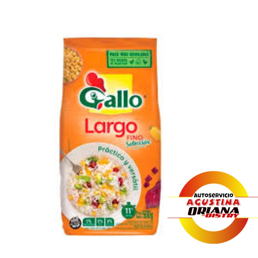 ARROZ 500G GALLO LARGO FINO (NARANJA)